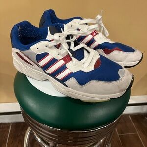 Adidas streetwear shoe - white, blue, red, neon green - no original box